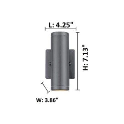 EGLO Riga 2 Light 7 Inch Anthracite Outdoor Wall Light -EGLO Store 84003a di