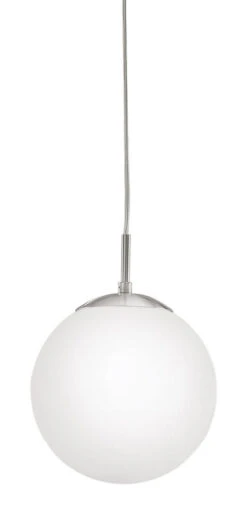 EGLO Rondo 1 Light 8 Inch Matte Nickel Pendant Ceiling Light
