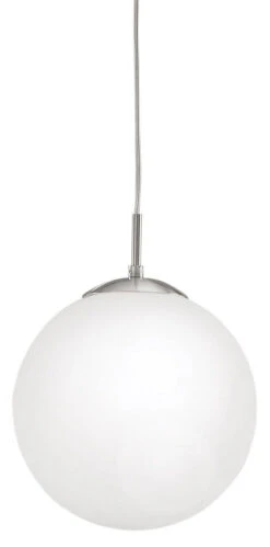 EGLO Rondo 1 Light 10 Inch Matte Nickel Pendant Ceiling Light