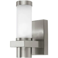 EGLO Konya 1 Light 9 Inch Matte Nickel Outdoor Wall Light