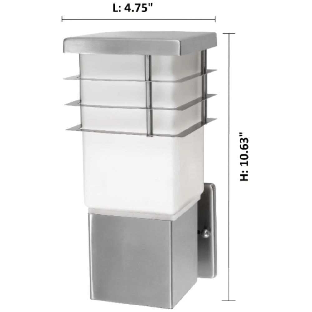 EGLO Calgary 1 Light 11 Inch Stainless Steel Outdoor Wall Light 2 EGLO Calgary 1 Light 11 Inch Stainless Steel Outdoor Wall Light - Image 2