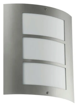 EGLO City 1 Light 10.63 Inch Stainless Steel Outdoor Wall Light
