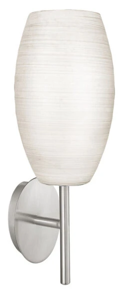 EGLO Batista 1 1 Light 5 Inch Matte Nickel Wall Light