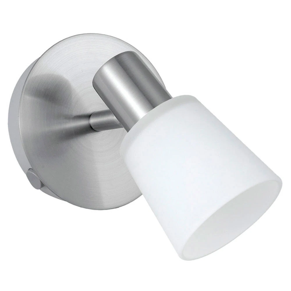 EGLO Gino 1 Light 5 Inch Matte Nickel Wall Spot Wall Light 1 EGLO Gino 1 Light 5 Inch Matte Nickel Wall Spot Wall Light