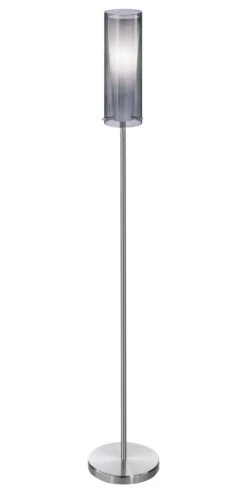 EGLO Pinto Nero 58 Inch 100.00 Watt Matte Nickel Floor Lamp Portable Light