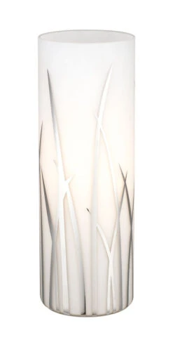 EGLO Rivato 10 Inch 60.00 Watt White And Chrome Table Lamp Portable Light