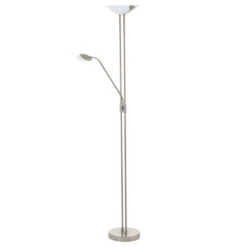 EGLO Baya 1 71 Inch 20.00 Watt Matte Nickel Floor Lamp Portable Light