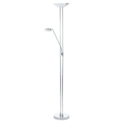 EGLO Baya 1 71 Inch 20.00 Watt Chrome Floor Lamp Portable Light
