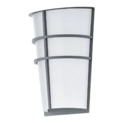 EGLO Berganzo LED 10 Inch Silver Outdoor Wall Light