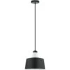 EGLO Tabanera 1 Light 10 Inch Black And White Pendant Ceiling Light