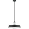 EGLO Tabanera 1 Light 14 Inch Black And White Pendant Ceiling Light