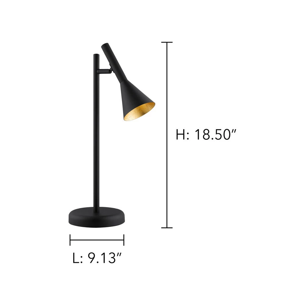 EGLO Cortaderas 19 Inch 10.00 Watt Black Table Lamp Portable Light 4 EGLO Cortaderas 19 Inch 10.00 Watt Black Table Lamp Portable Light - Image 4
