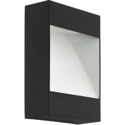 EGLO Manfria 1 Light 12 Inch Black Outdoor Wall Light