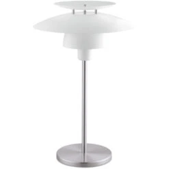 EGLO Brenda 20 Inch Satin Nickel Table Lamp Portable Light