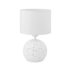 EGLO Montalbano 15 Inch 60.00 Watt White Table Lamp Portable Light