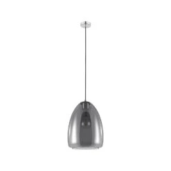 EGLO Alobrase 1 Light 9 Inch Matte Black Pendant Ceiling Light