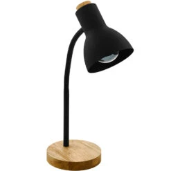 EGLO Verdal 19 Inch 40.00 Watt Black And Natural Table Lamp Portable Light
