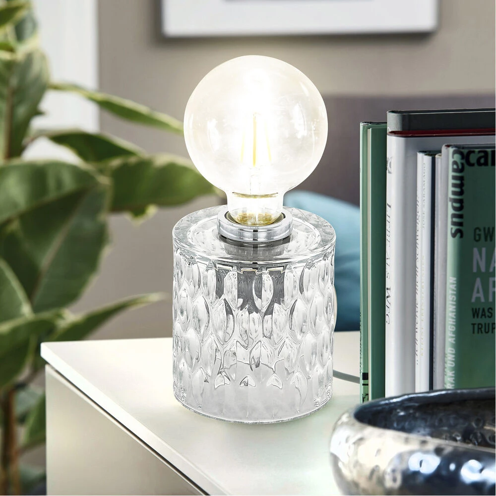 EGLO Cercamar 5 Inch Clear Table Lamp Portable Light 2 EGLO Cercamar 5 Inch Clear Table Lamp Portable Light - Image 2