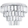 EGLO Erseka 7 Light 20 Inch Chrome Chandelier Ceiling Light