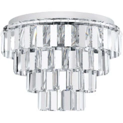 EGLO Erseka 7 Light 20 Inch Chrome Chandelier Ceiling Light