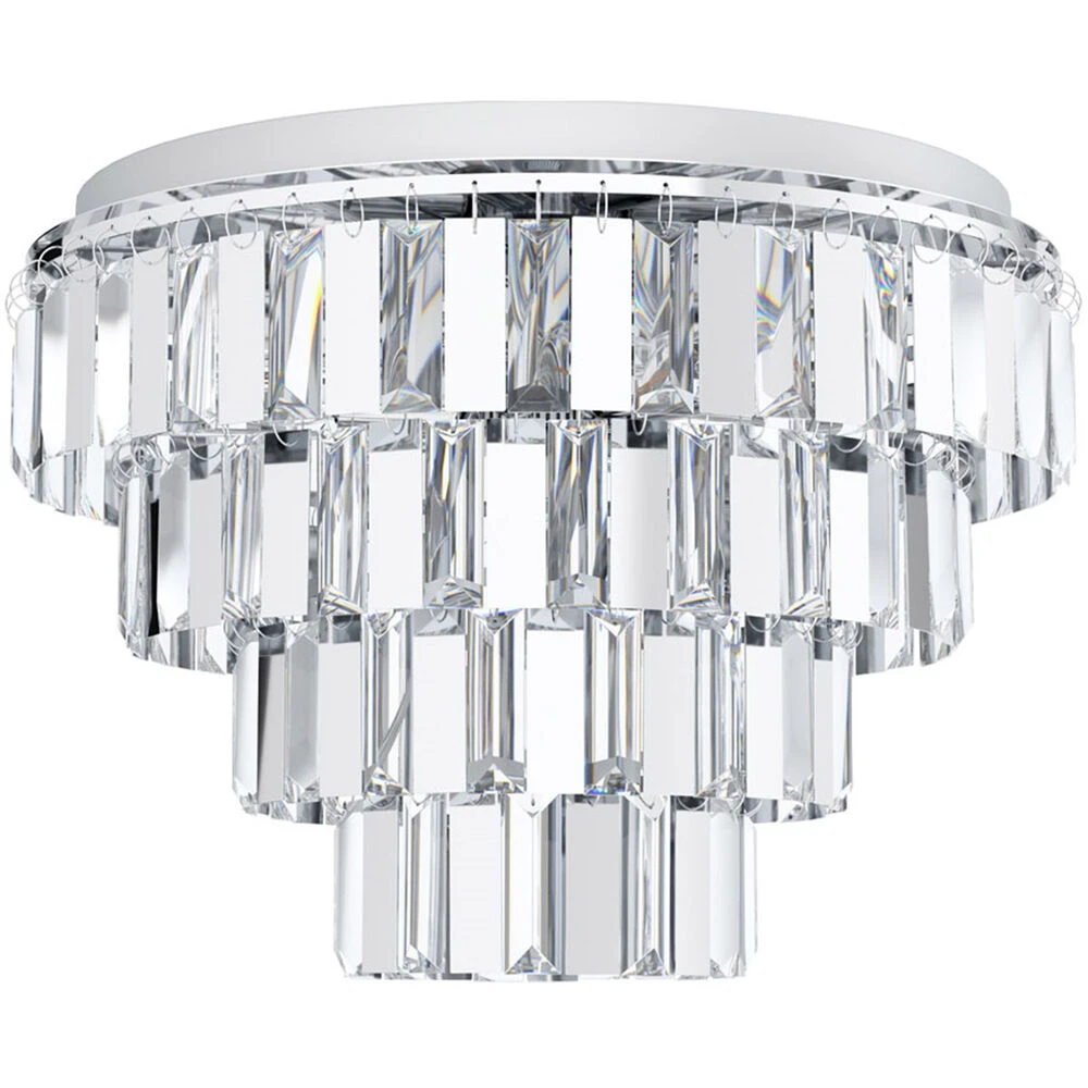 EGLO Erseka 7 Light 20 Inch Chrome Chandelier Ceiling Light 1 EGLO Erseka 7 Light 20 Inch Chrome Chandelier Ceiling Light