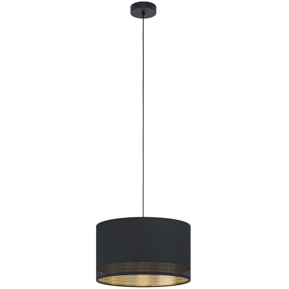 EGLO Esteperra 1 Light 15 Inch Black Pendant Ceiling Light 1 EGLO Esteperra 1 Light 15 Inch Black Pendant Ceiling Light