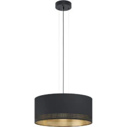 EGLO Esteperra 3 Light 21 Inch Black Pendant Ceiling Light