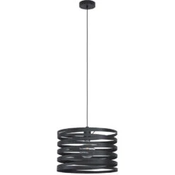 EGLO Cremella 1 Light 15 Inch Black Pendant Ceiling Light