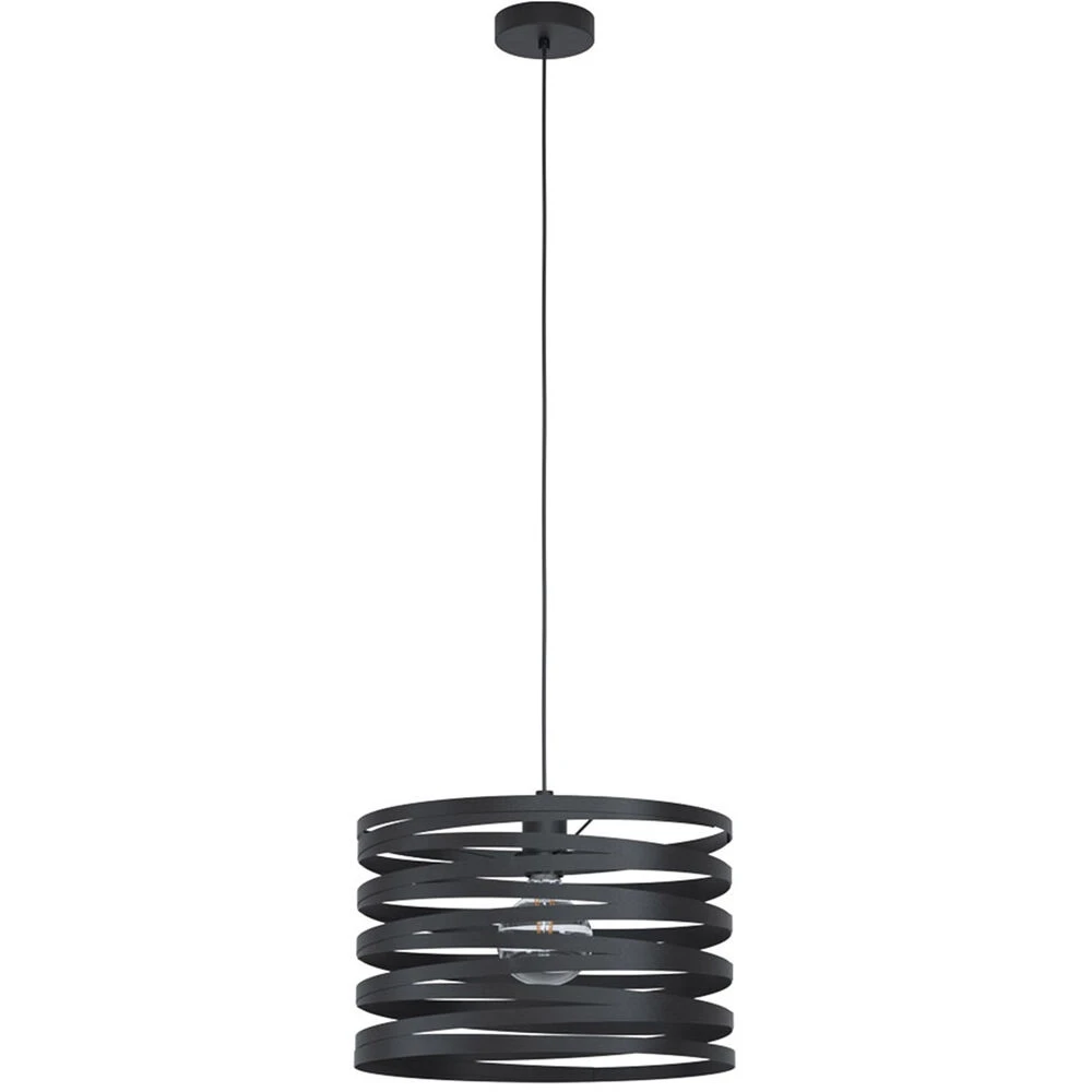 EGLO Cremella 1 Light 15 Inch Black Pendant Ceiling Light 1 EGLO Cremella 1 Light 15 Inch Black Pendant Ceiling Light