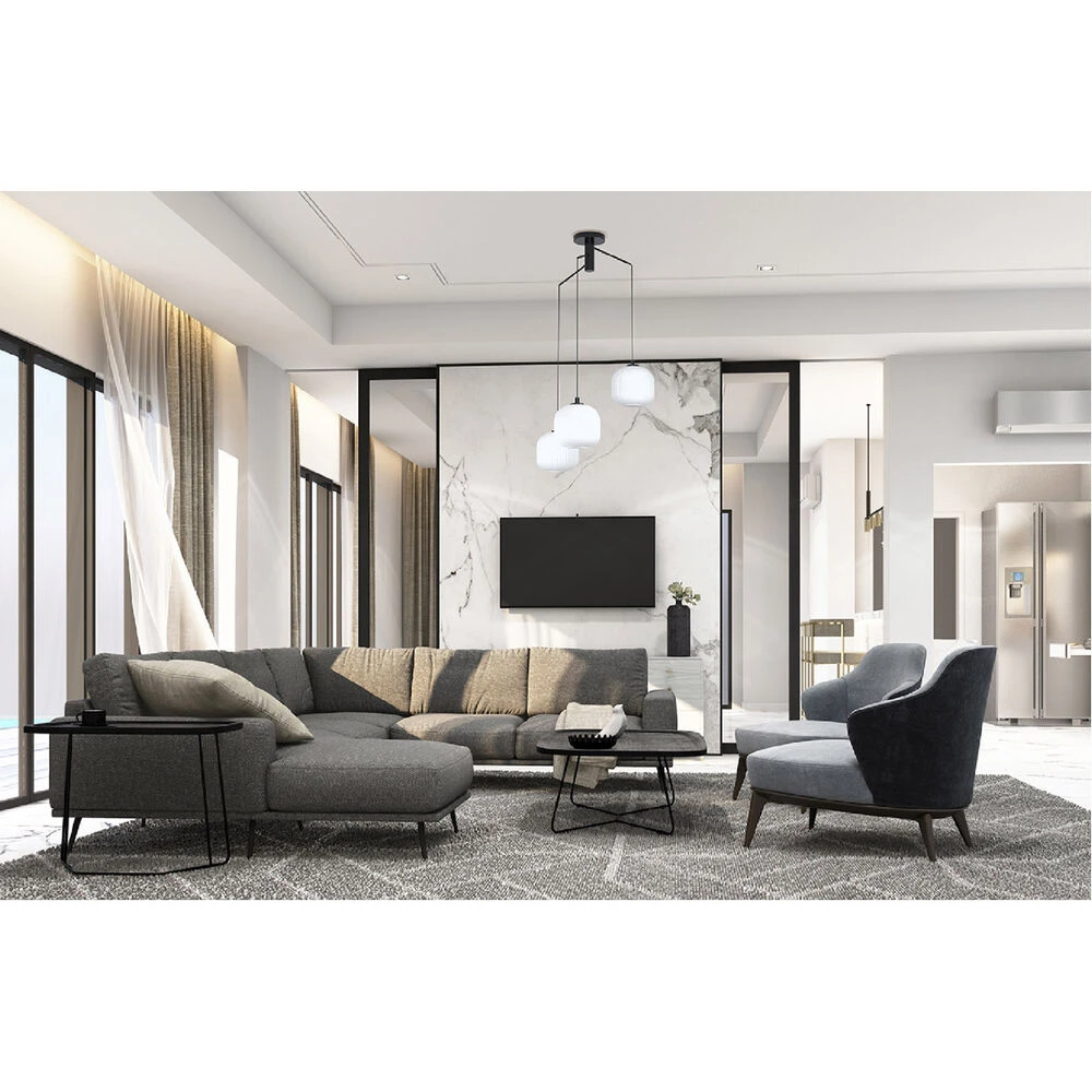 EGLO Mantunalle 24 Inch Black Pendant Ceiling Light 2 EGLO Mantunalle 24 Inch Black Pendant Ceiling Light - Image 2